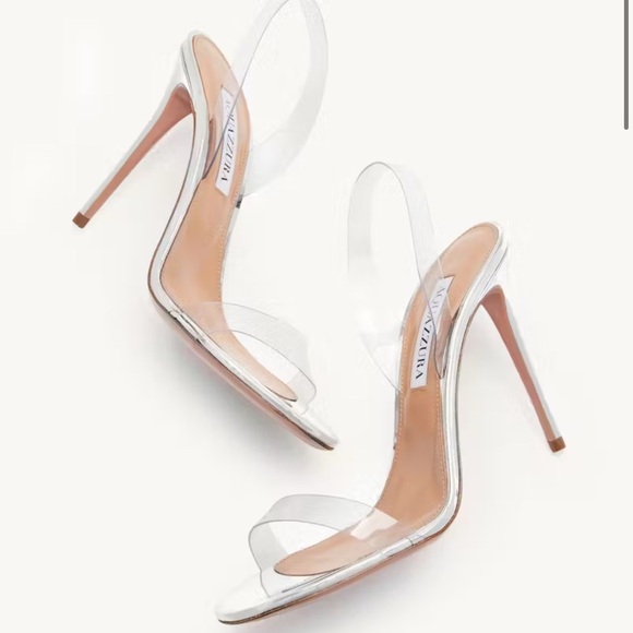 Aquazzura So Nude Plexi Sandal 105  size 40 - Picture 1 of 14